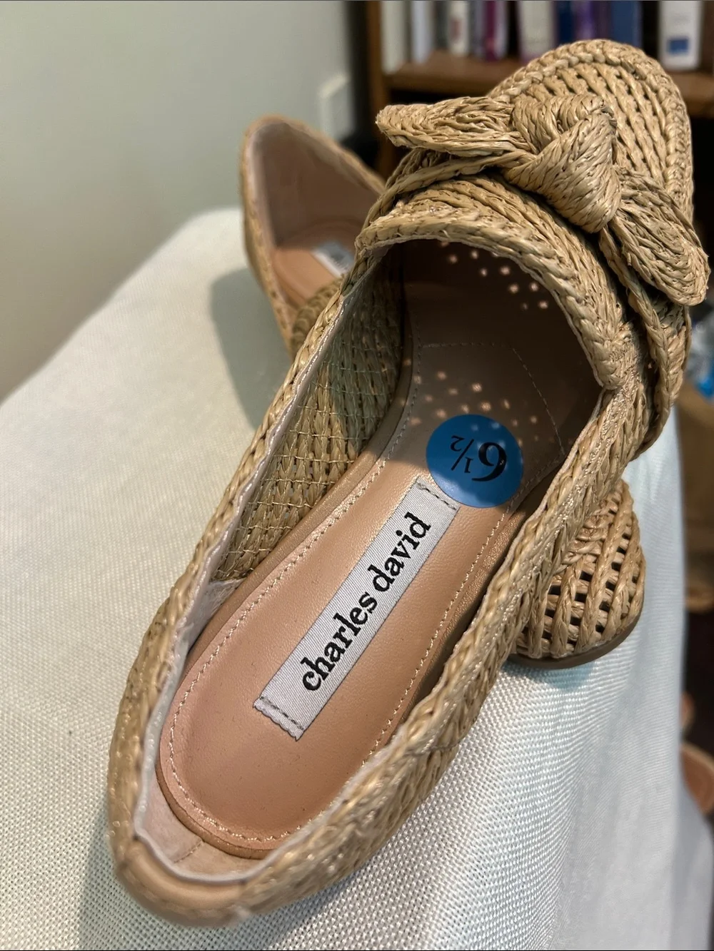 Charles David Woven Knot Loafers - Tan